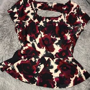 Peplum floral shirt